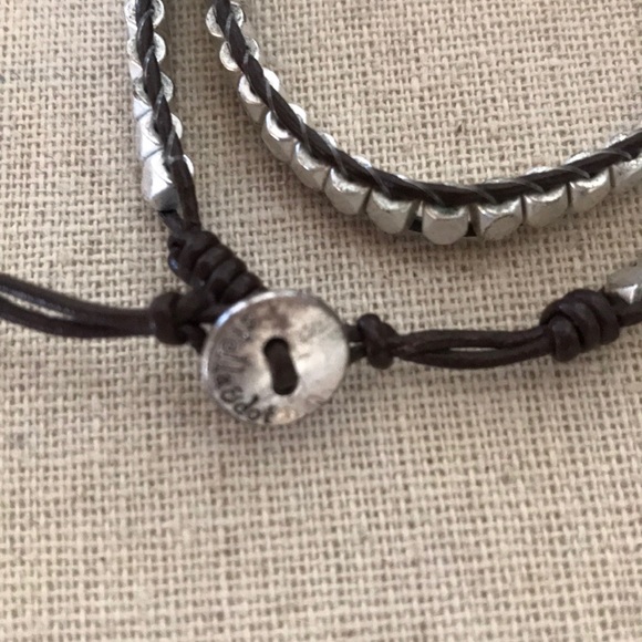 Stella & Dot Silver Nugget Wrap bracelet - Picture 2 of 3